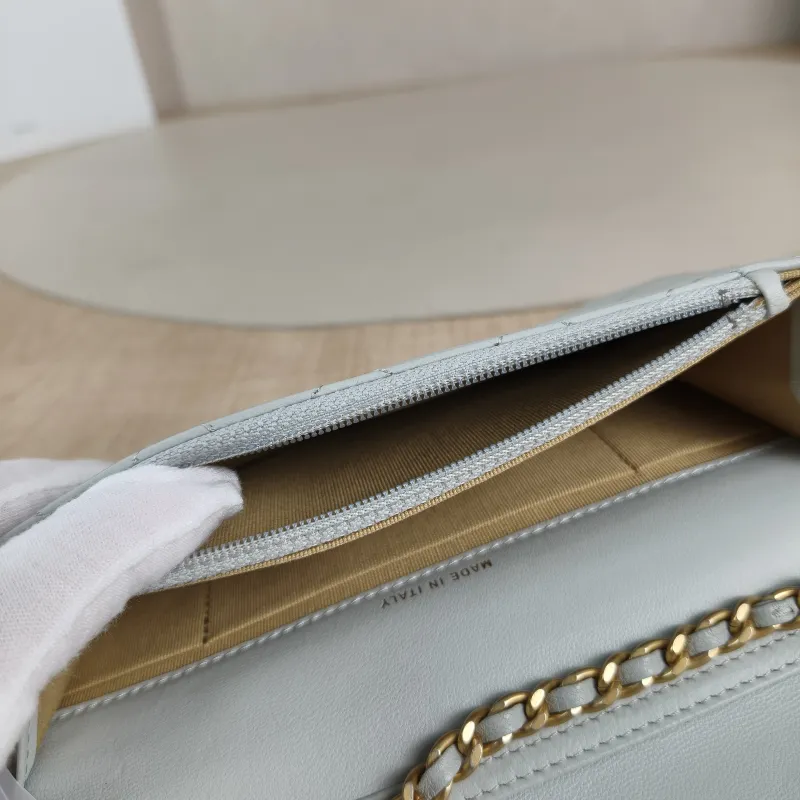 Chanel Crossbody Bag woc Collection Grey Lambskinmini17 × 5 × 9.5 cm — detail view 13 of 13