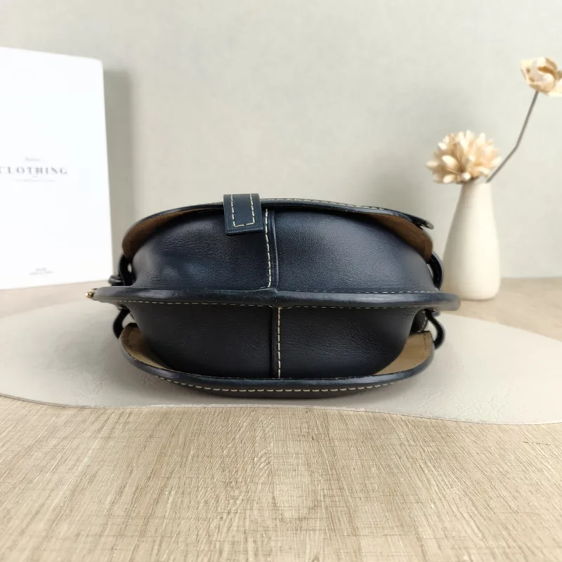 LOEWE Crossbody Bag Gate Black Calfskin Medium 25 × 11.5 × 19 cm — cover view 3 of 5