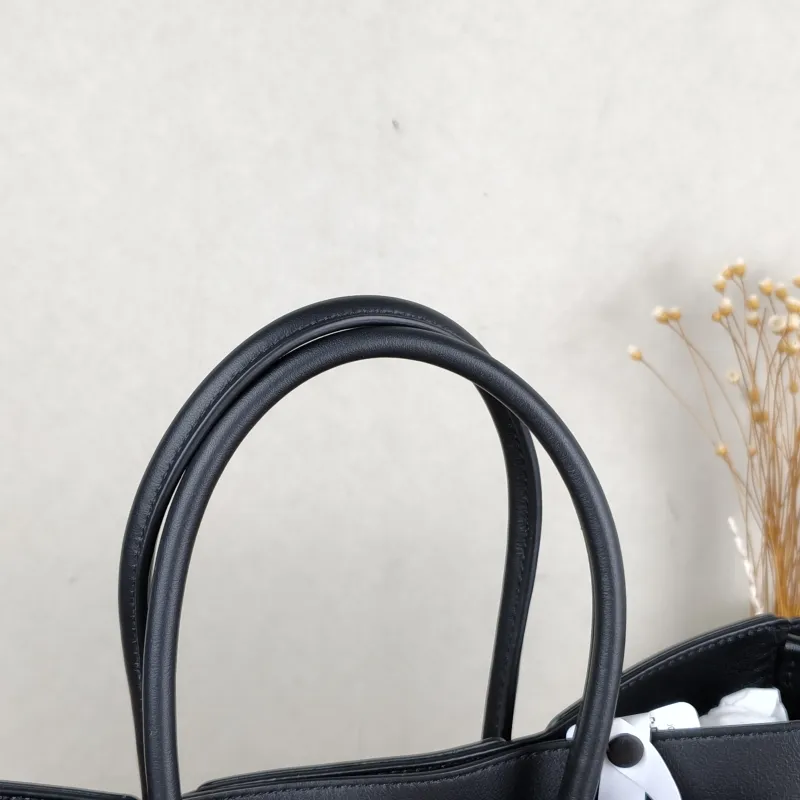 BALENCIAGA Top Handle Bag Bel air Black Calfskin Small 30 × 12 × 20.5 cm — detail view 7 of 12