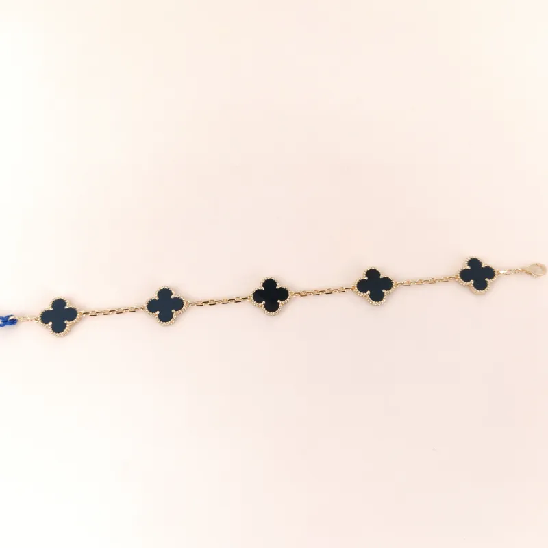 Van Cleef & Arpels Bracelet Alhambra Alhambra Collection Five-Motif Bracelet 18KY ellow Gold Vintage Small 19cm — cover view 7 of 10