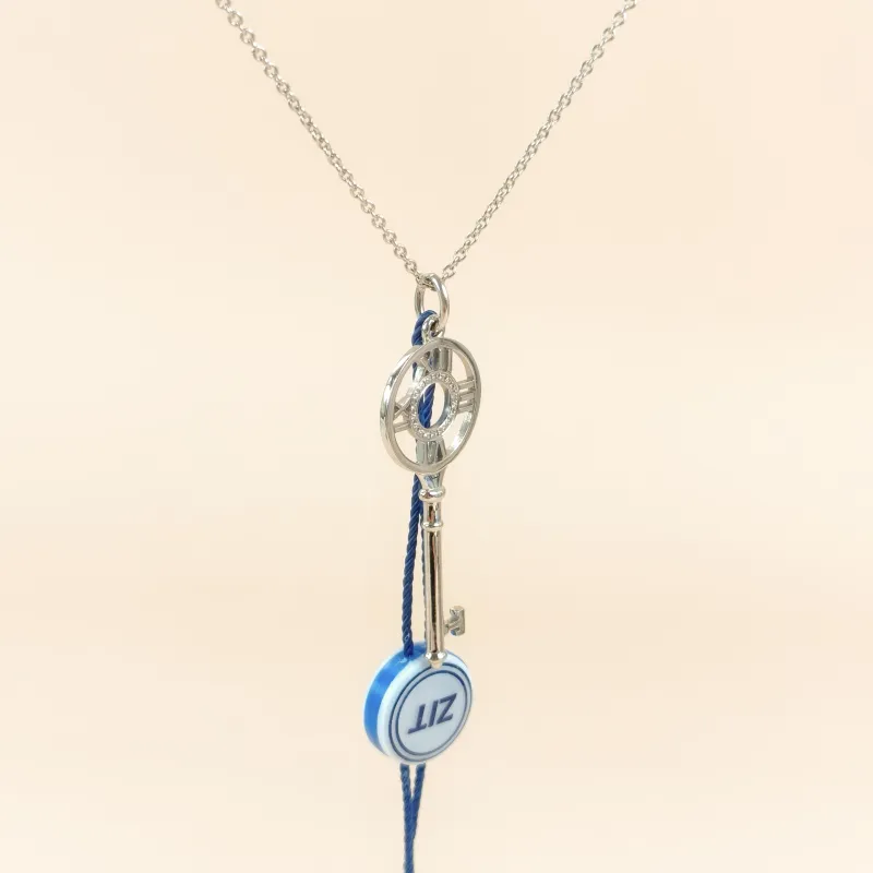 Tiffany&Co. Necklace Atlas White Gold Diamond18KW hite Gold One Size 45cm โ cover view 4 of 8