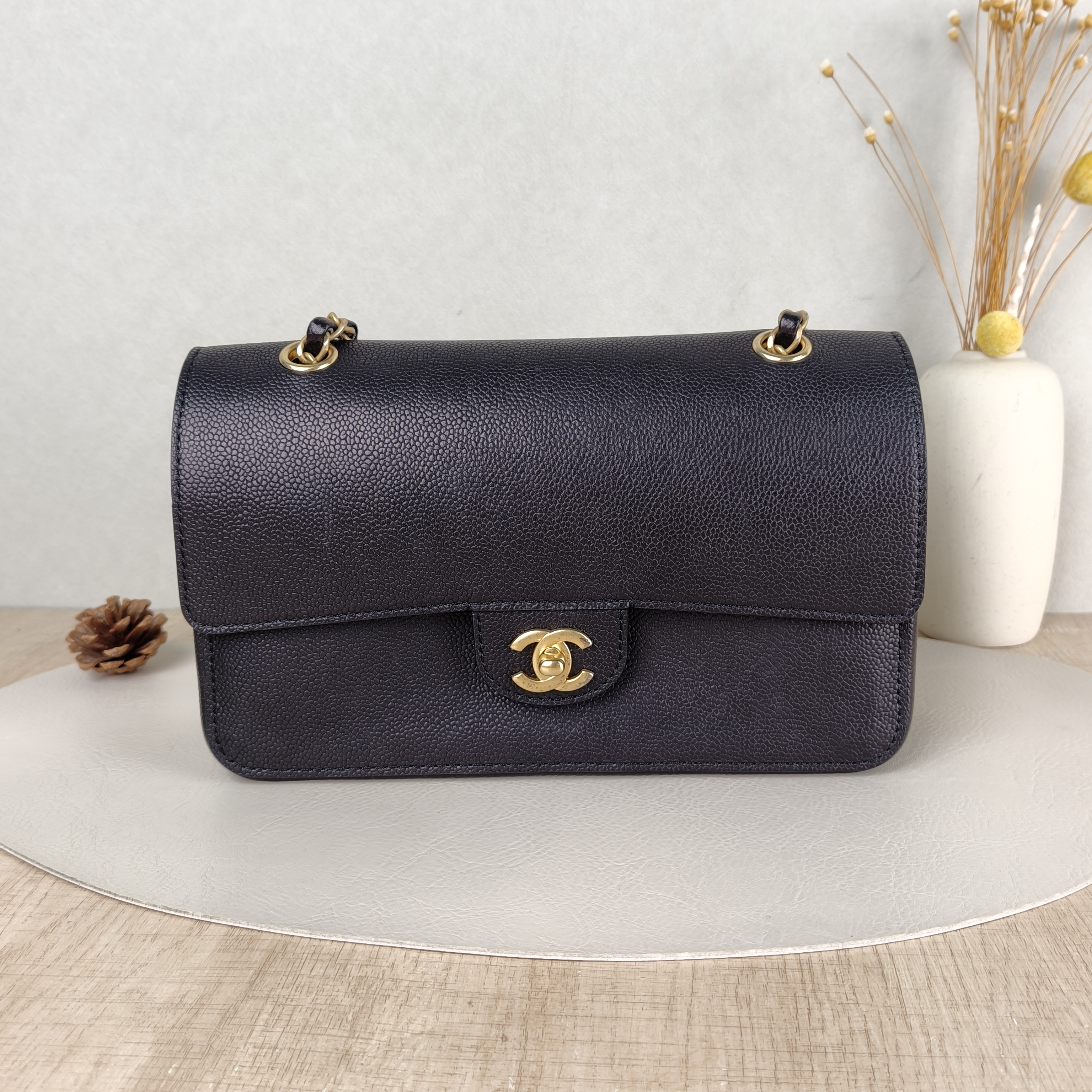Chanel Crossbody Bag CF Crossbody Bag Black Calfskin One Size25.5 × 7 × 16 cm