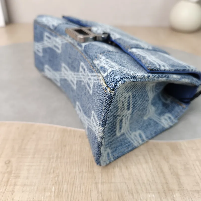 BALENCIAGA Crossbody Bag Hourglass Hourglass Bag Blue Mini 19 × 5 × 12 cm — detail view 9 of 15