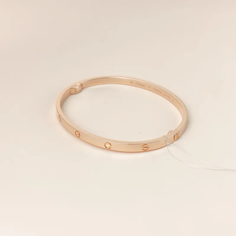 CARTIER Bangle Love Collection Bangle Rose Gold 18KR ose Gold Small Edition 17 — cover view 3 of 9
