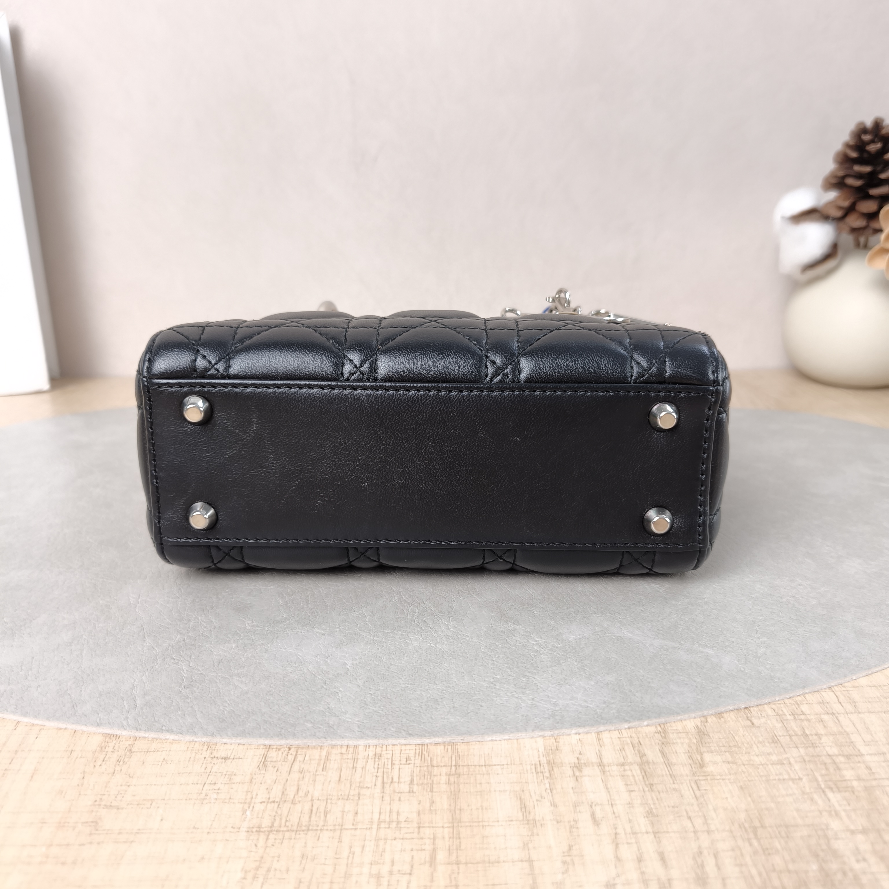 DIOR Crossbody Bag Lady Lady Dior Bag Black Lambskin mini17 × 7 × 15 cm — cover view 5 of 5