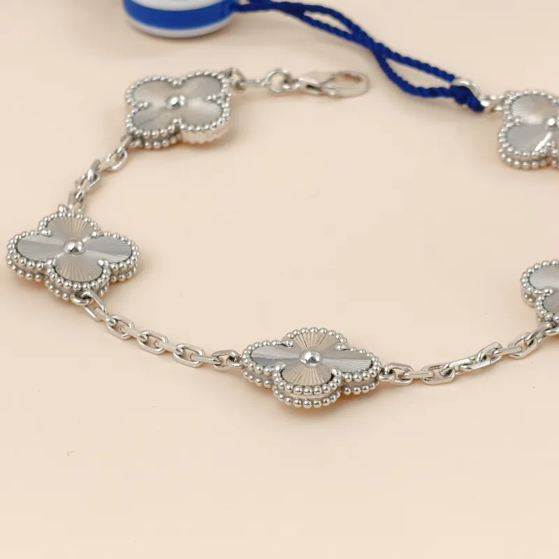 Van Cleef & Arpels Bracelet Alhambra Alhambra Collection Five-Motif Bracelet White Gold 18KW hite Gold Vintage Small19cm — cover view 11 of 11
