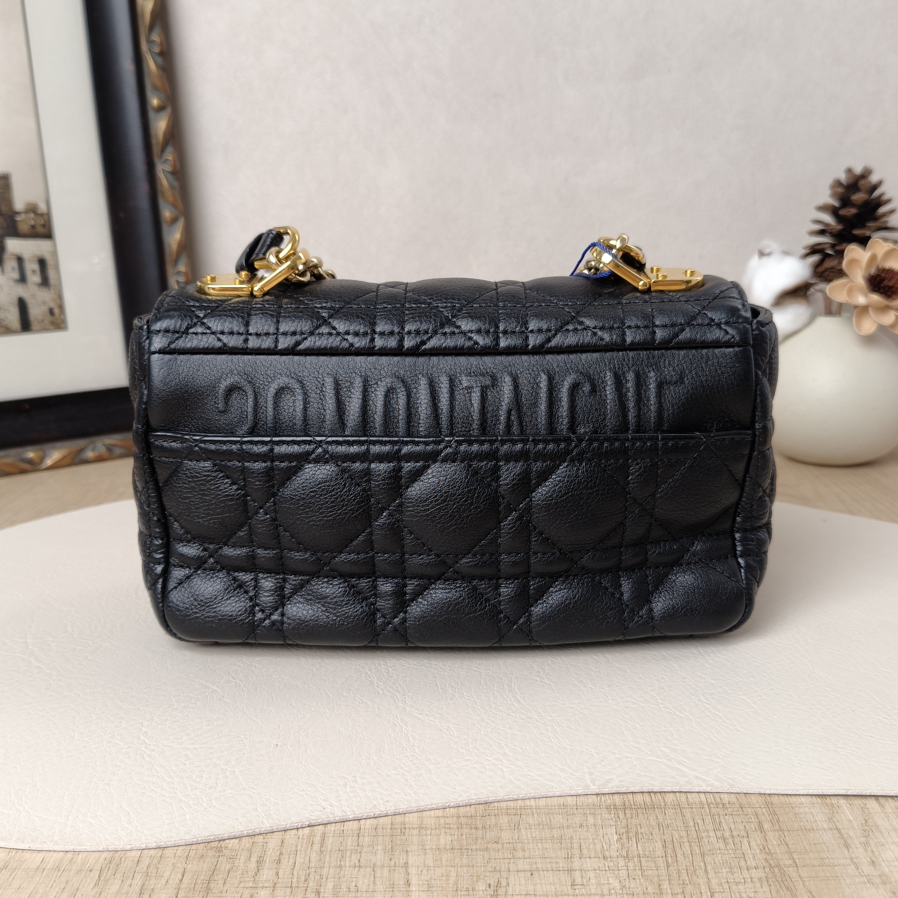 DIOR Crossbody Bag Caro Chain Bag Black CC alfskin Small20 × 7 × 13.5 cm — cover view 3 of 8