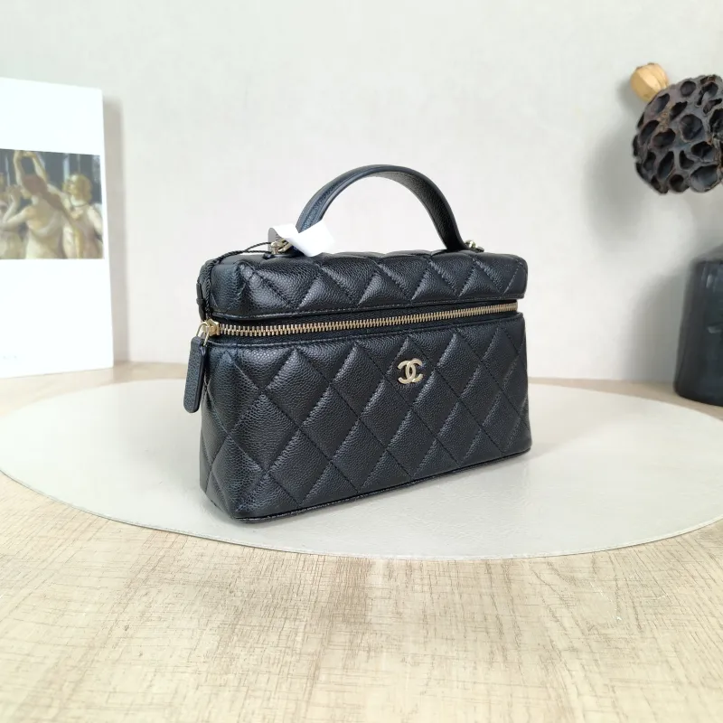 Chanel Crossbody Bag lp Box Bag Top Handle Crossbody Bag Black Grained Calfskin One Size 19.5 × 5 × 17 cm — cover view 5 of 5