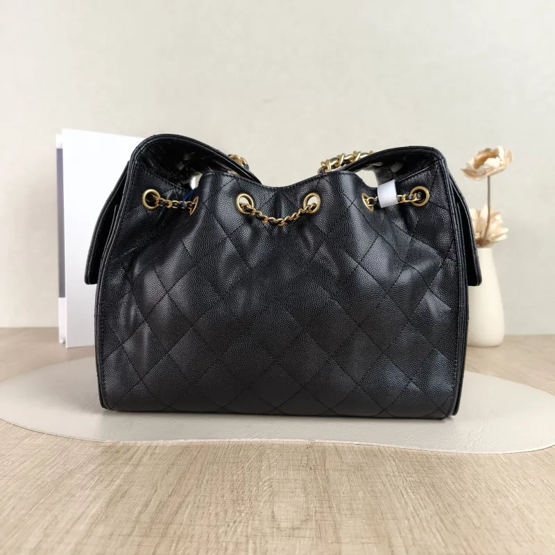 Chanel Shoulder Bag25Bag Black Grained Calfskin Small26 × 14 × 30 cm — cover view 4 of 5