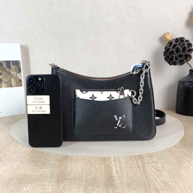 Louis Vuitton Crossbody Bag MARELLE Black Epi Embossed Calfskin Small 25 × 8 × 15 cm — cover view 5 of 5