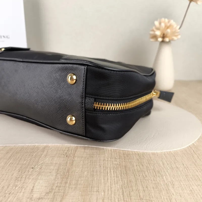 PRADA Top Handle Bag Black Nylon One Size 31 × 9 × 18 cm — detail view 11 of 13
