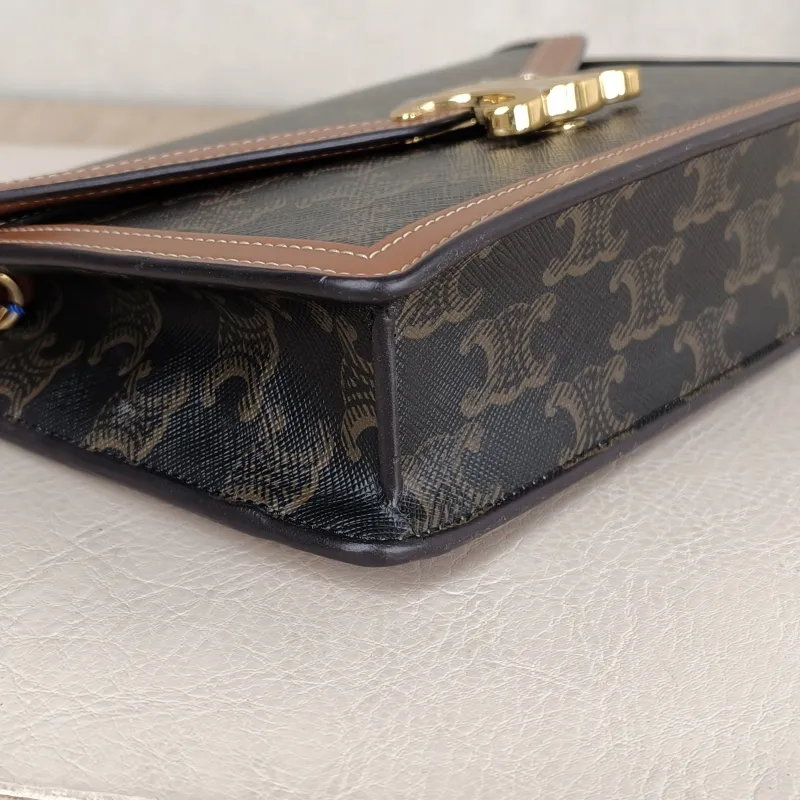 CELINE Crossbody Bag Triomphe woc Monogram PVC One Size 19.5 × 4 × 12 cm — detail view 10 of 11