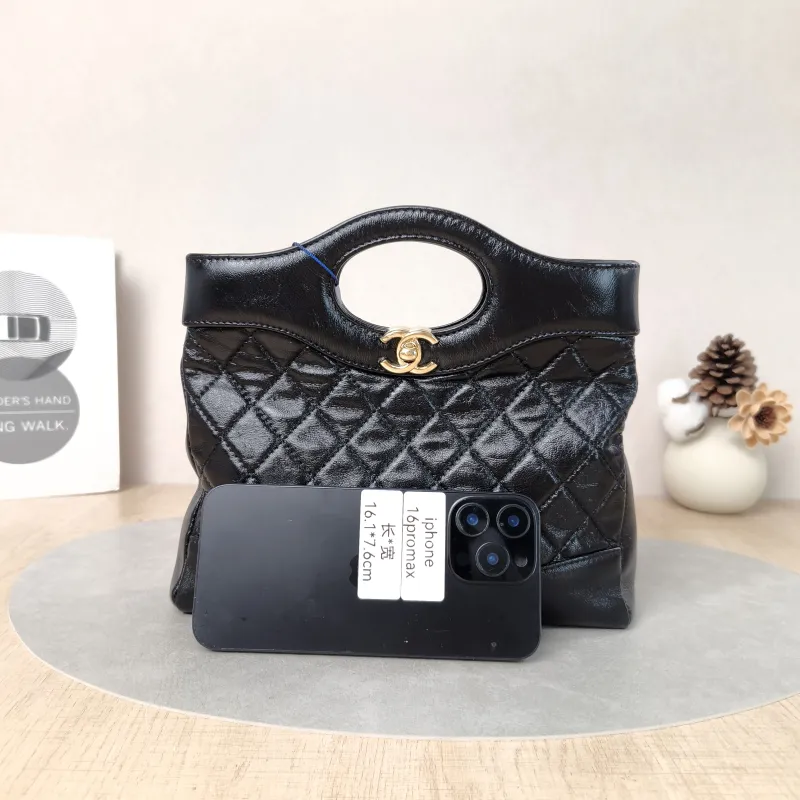 Chanel Crossbody Bag31Bag Black Waxed Leathermini23 × 5.5 × 22 cm — cover view 3 of 5