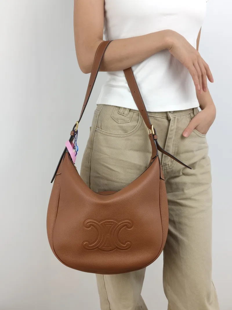 CELINE Shoulder Bag HELOISE TRIOMPHE Calfskin Medium 28.5 × 8 × 30 cm — on-model view 2 of 2