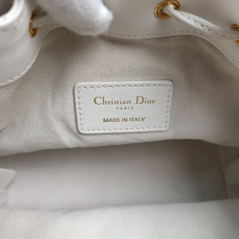 DIOR Crossbody Bag Jolie Bucket Bucket Bag White Lambskin One Size17 × 10.5 × 16 cm — detail view 11 of 11