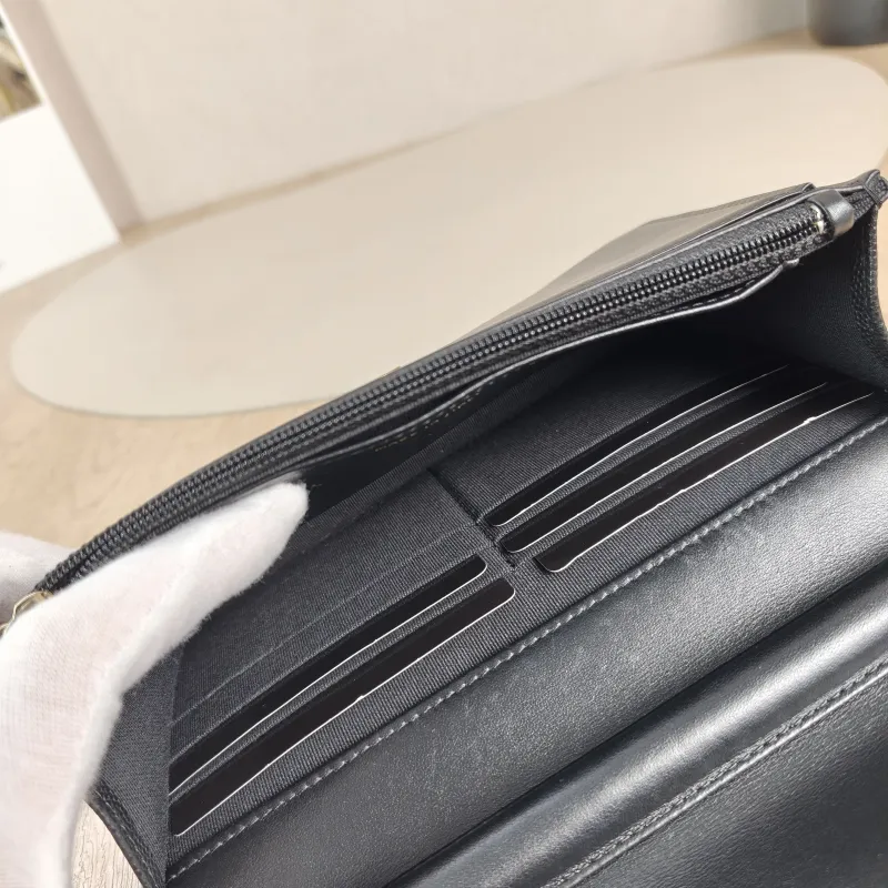 Chanel Crossbody Bag Le Boy​ WOC Black Grained Calfskinmini19.2 × 3.5 × 12.3 cm — detail view 6 of 14