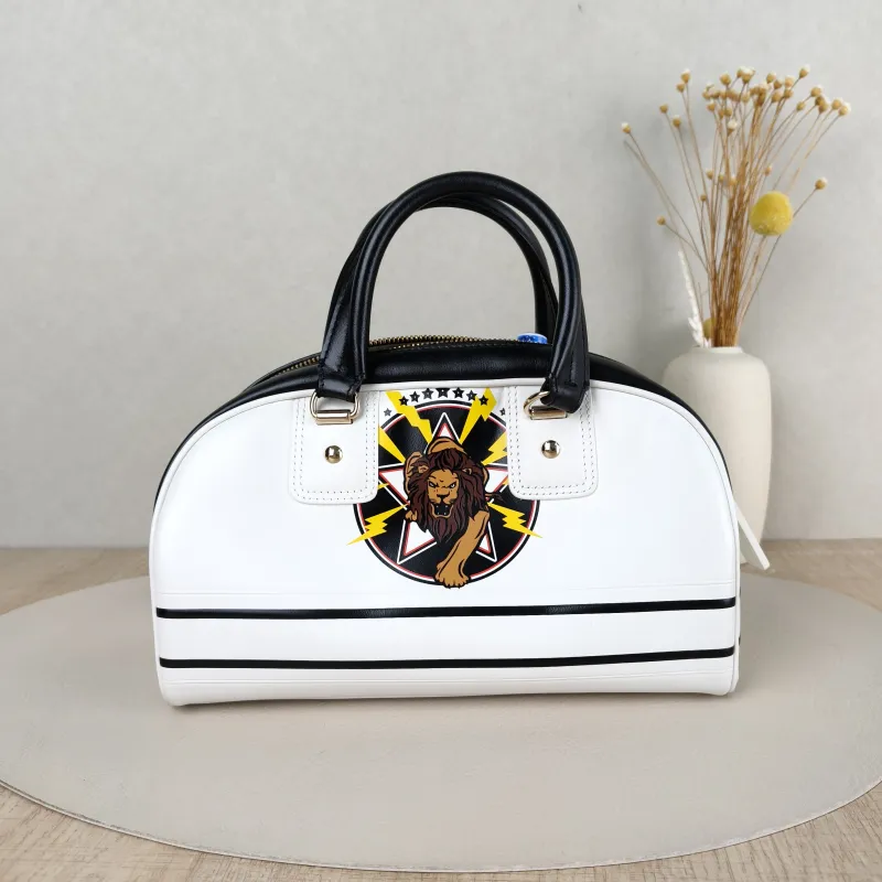DIOR Top Handle Bag D-Vibe Bowling Bag White Calfskin Medium25 × 9.5 × 16 cm — cover view 5 of 5