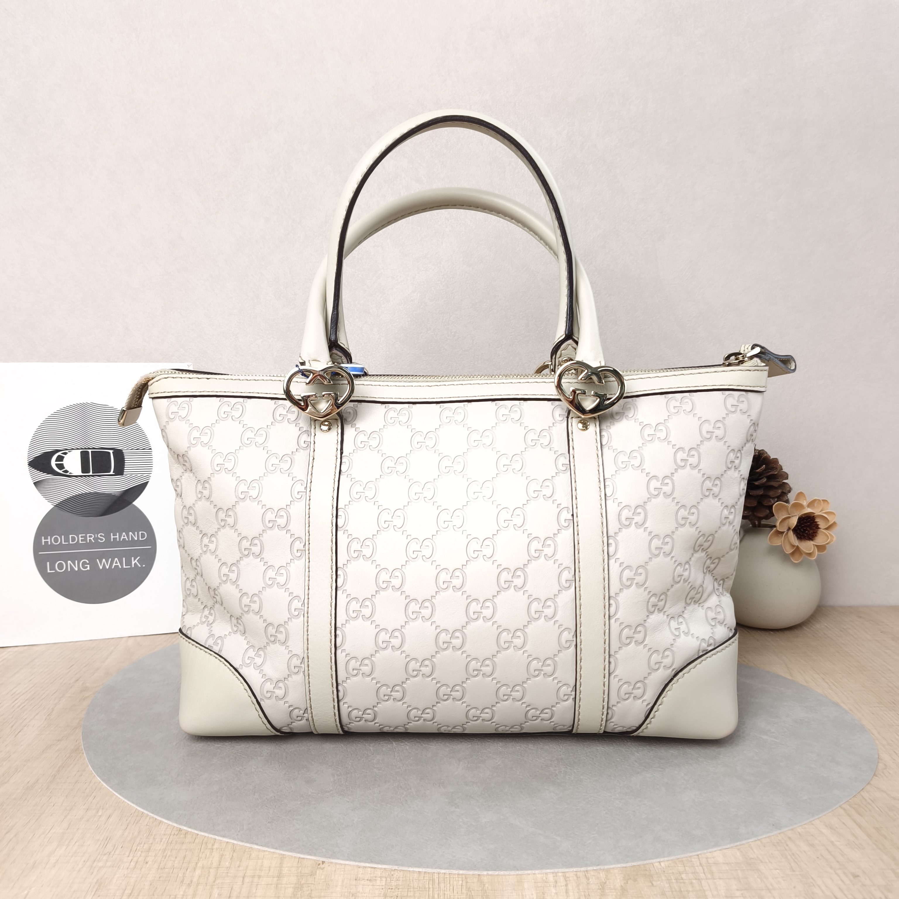 GUCCI Shoulder Bag Tote Bag White Calfskin One Size32 × 12 × 22 cm