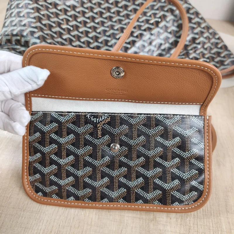 GOYARD Shoulder Bag SAINT LOUIS Shopping Tote Brown ine Canvas Small34 × 15 × 28 cm — detail view 6 of 13