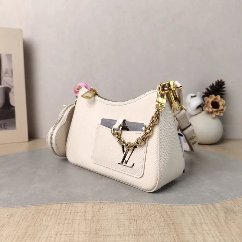 Louis Vuitton Shoulder Bag MARELLINI White Epi Embossed Calfskin Mini 19 × 6.5 × 13.5 cm — cover view 3 of 5