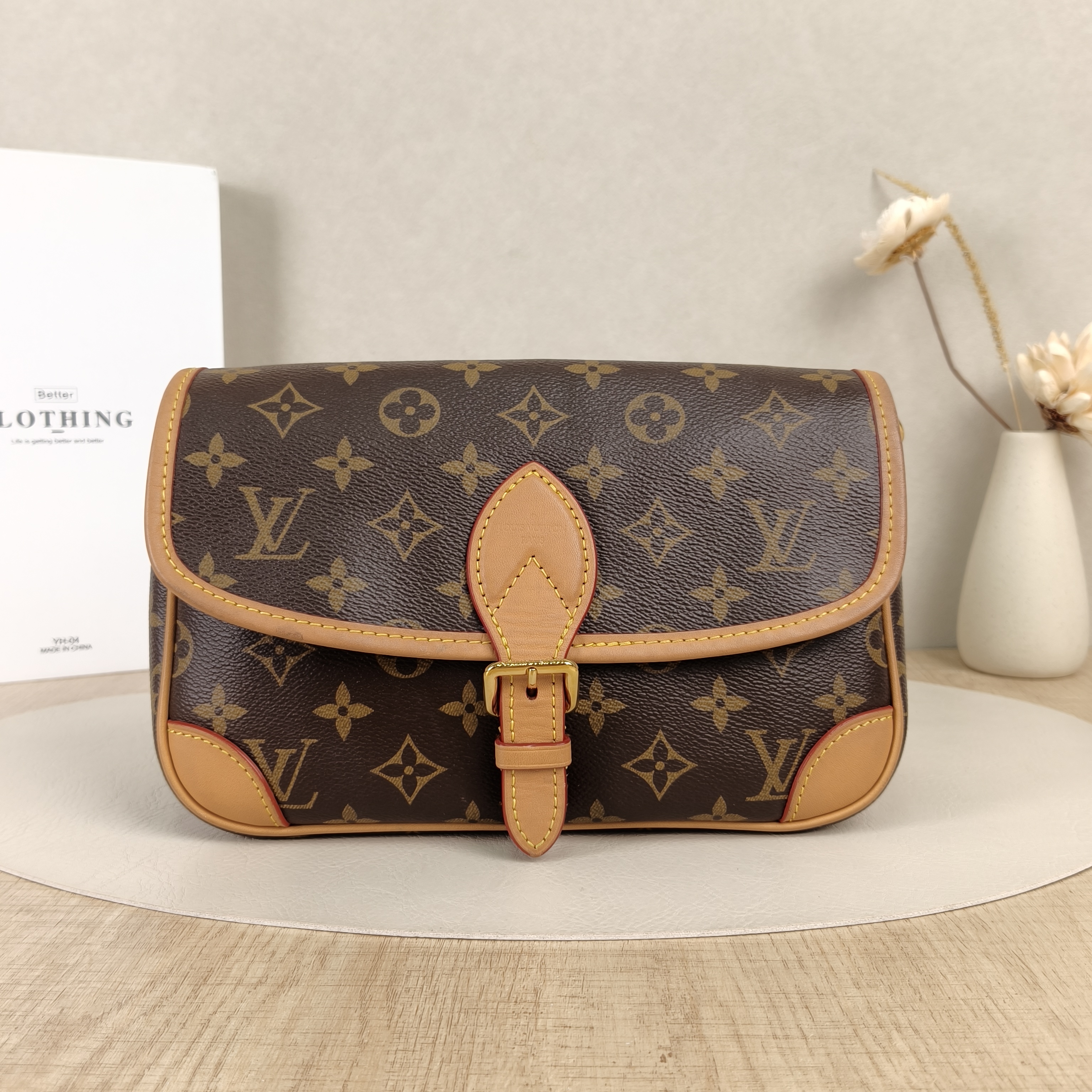 Louis Vuitton Crossbody Bag Diane Baguette Bag Shoulder Strap PVC Small24 × 9 × 15 cm