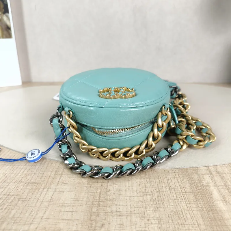 Chanel Crossbody Bag 19bag Blue Lambskin Mini 12 × 4.5 × 12 cm 31 — detail view 7 of 11