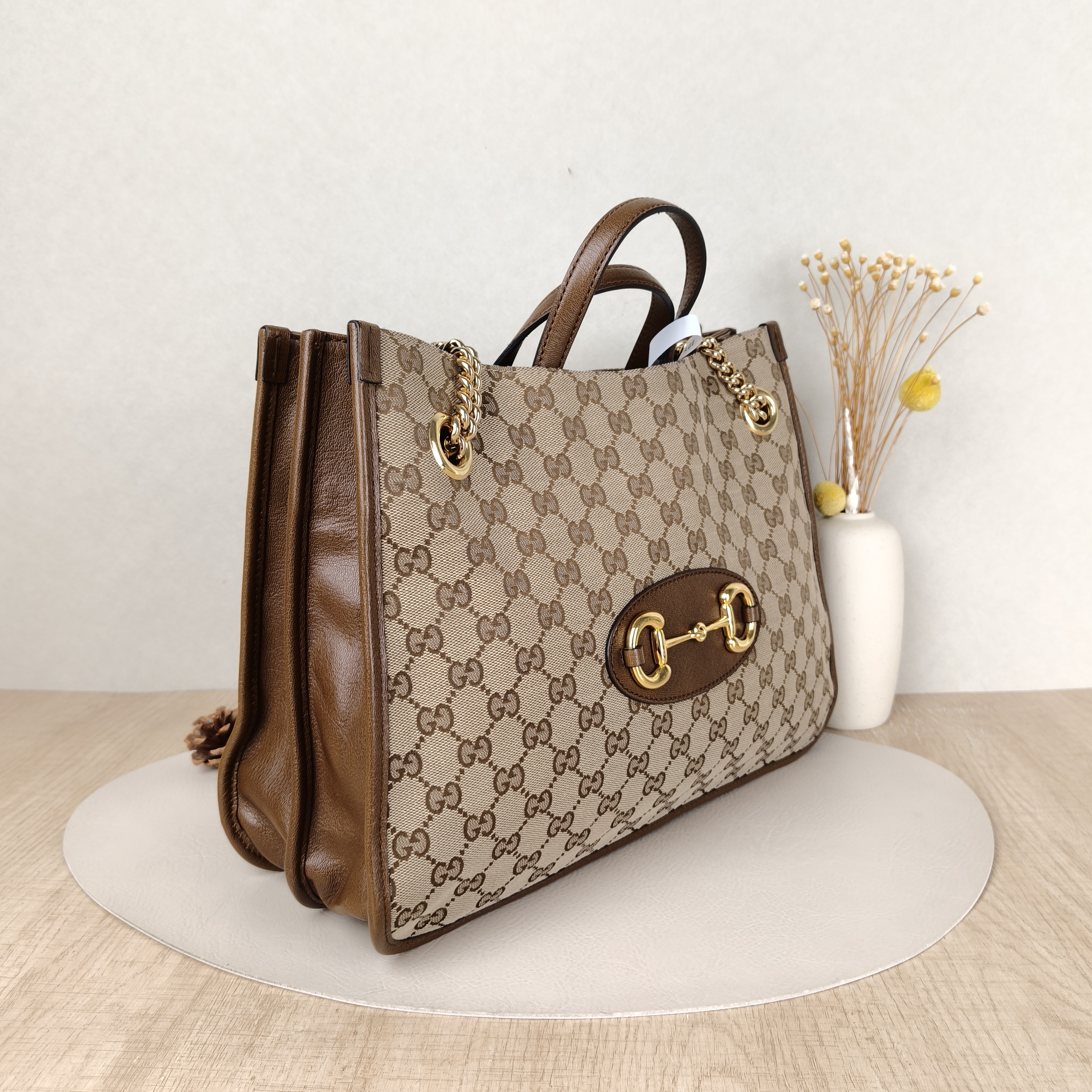 GUCCI Shoulder Bag1955 Tote Bag Brown Canvas One Size35 × 10 × 25.5 cm — cover view 4 of 5