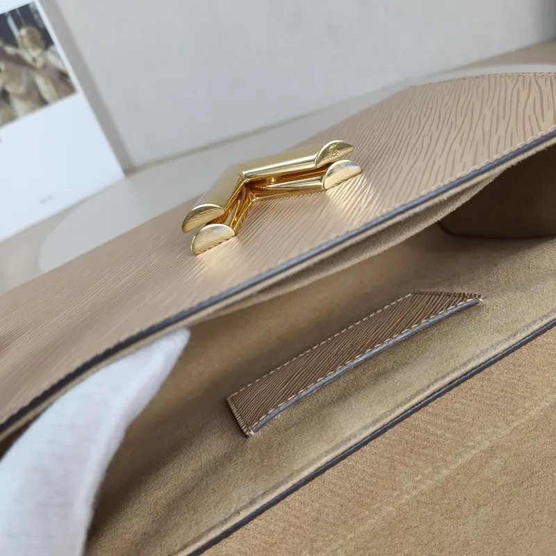 Louis Vuitton Crossbody Bag Twist Taupe Epi Embossed Calfskin Medium 23 × 9.5 × 17 cm — detail view 4 of 13