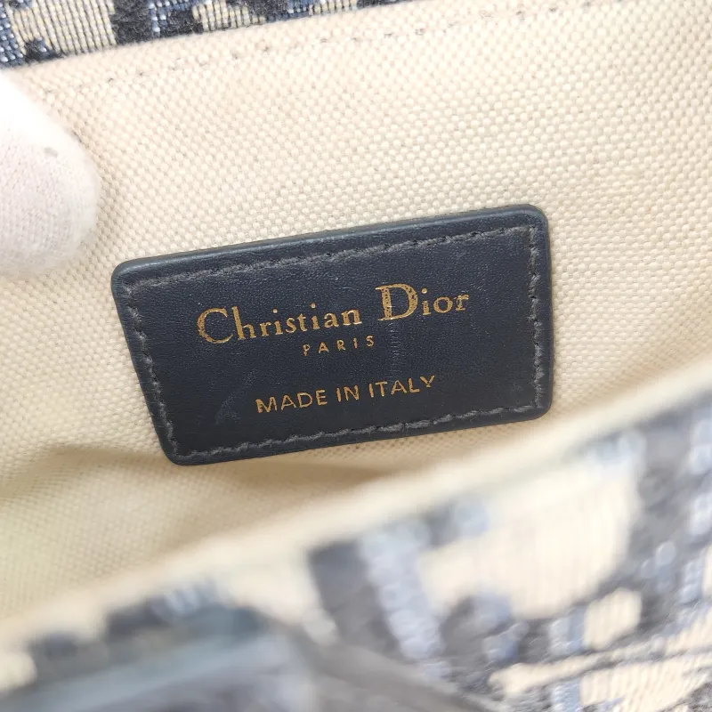 DIOR Top Handle Bag Saddle Blue Canvas Mini 19 × 6 × 15 cm — detail view 11 of 11