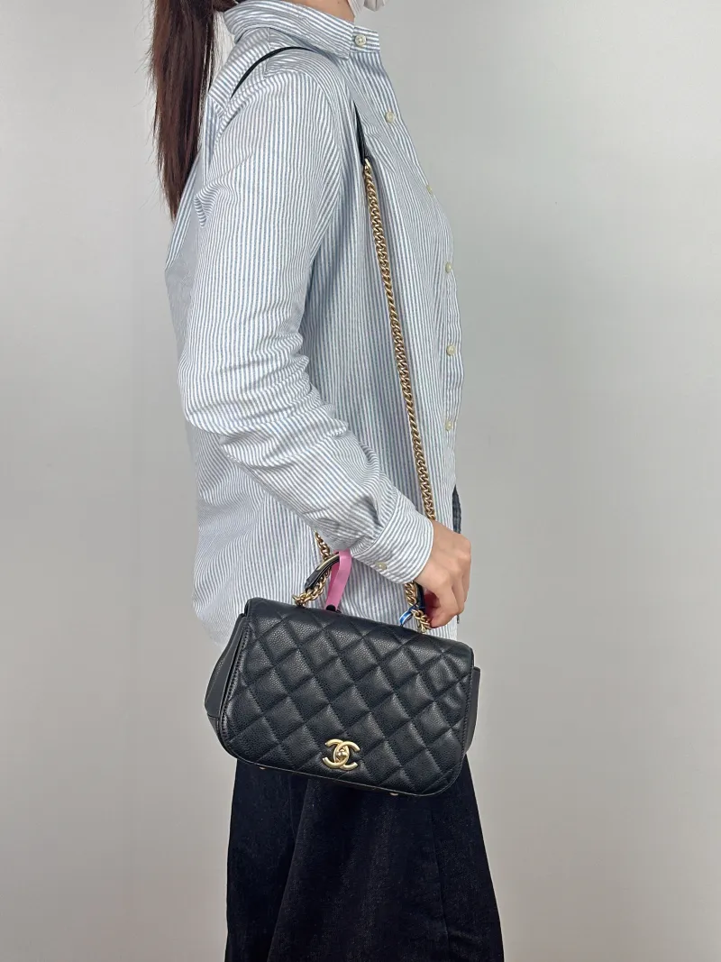 Chanel Crossbody Bag Crossbody Bag Black Calfskin One Size 24 × 8 × 16 cm 24 — on-model view 2 of 3
