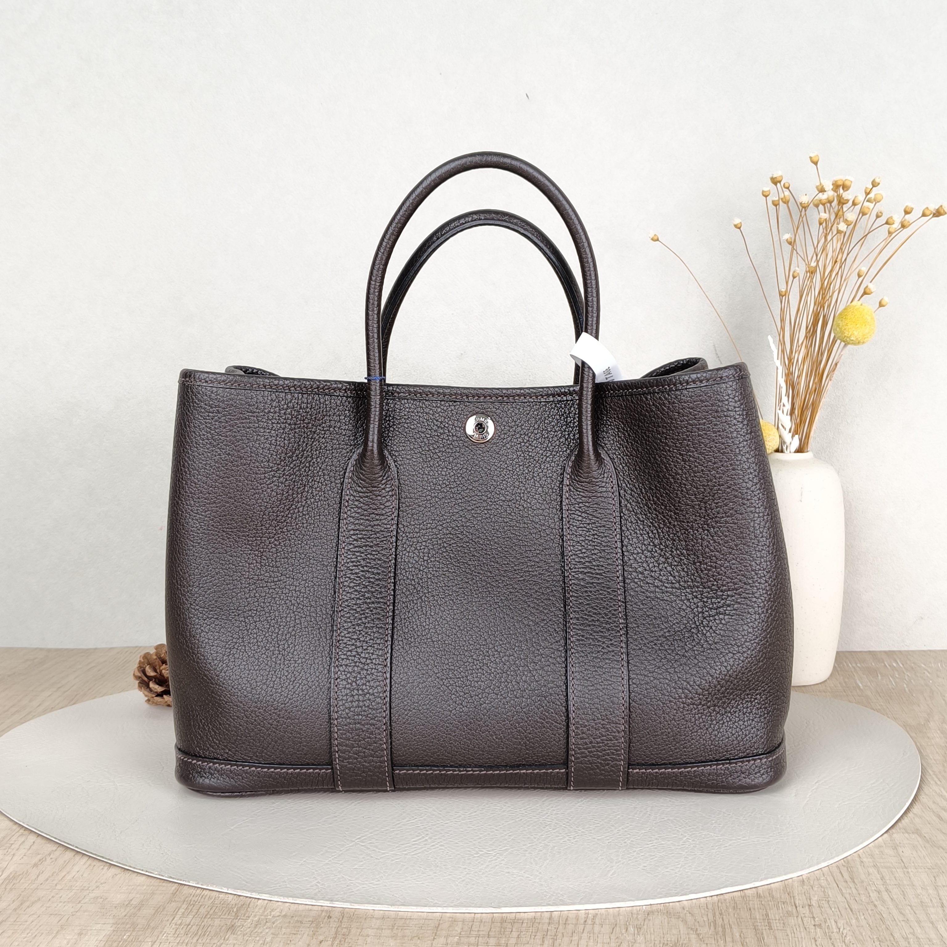 Hermès Top Handle Bag Garden Party 30 30 Negonda Calfskin Medium30 × 13 × 21 cm