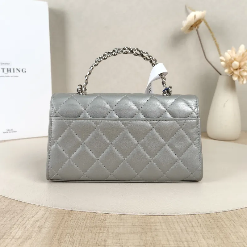 Chanel Crossbody Bag kelly Silver Calfskin One Size18 × 4.5 × 10 cm — cover view 4 of 9