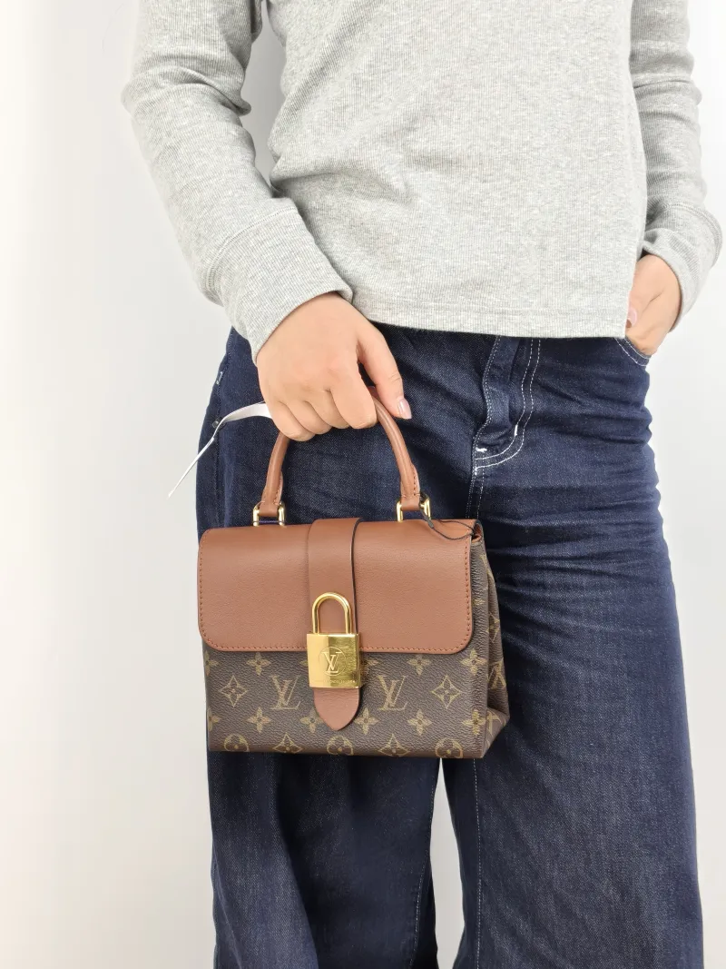 Louis Vuitton Crossbody Bag Locky BB Caramel PVC BB 20 × 7.5 × 16 cm — on-model view 1 of 3