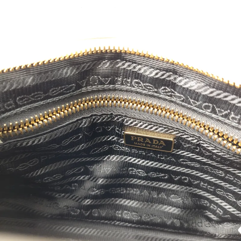PRADA Shoulder Bag Bonnie Shoulder Bag White Waxed Leather Calfskin Small26 × 10 × 17 cm — detail view 13 of 15