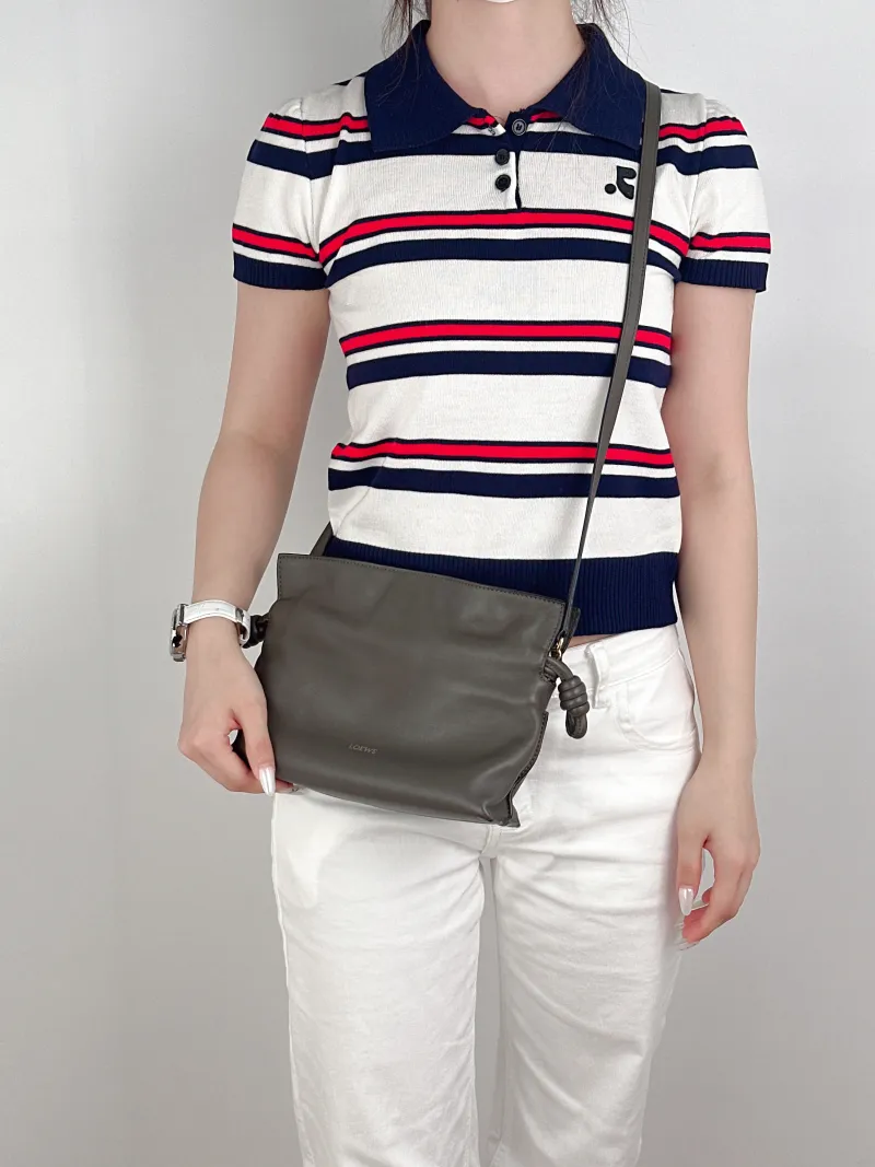 LOEWE Crossbody Bag Flamenco Calfskinmini24 × 9 × 18 cm — on-model view 1 of 2