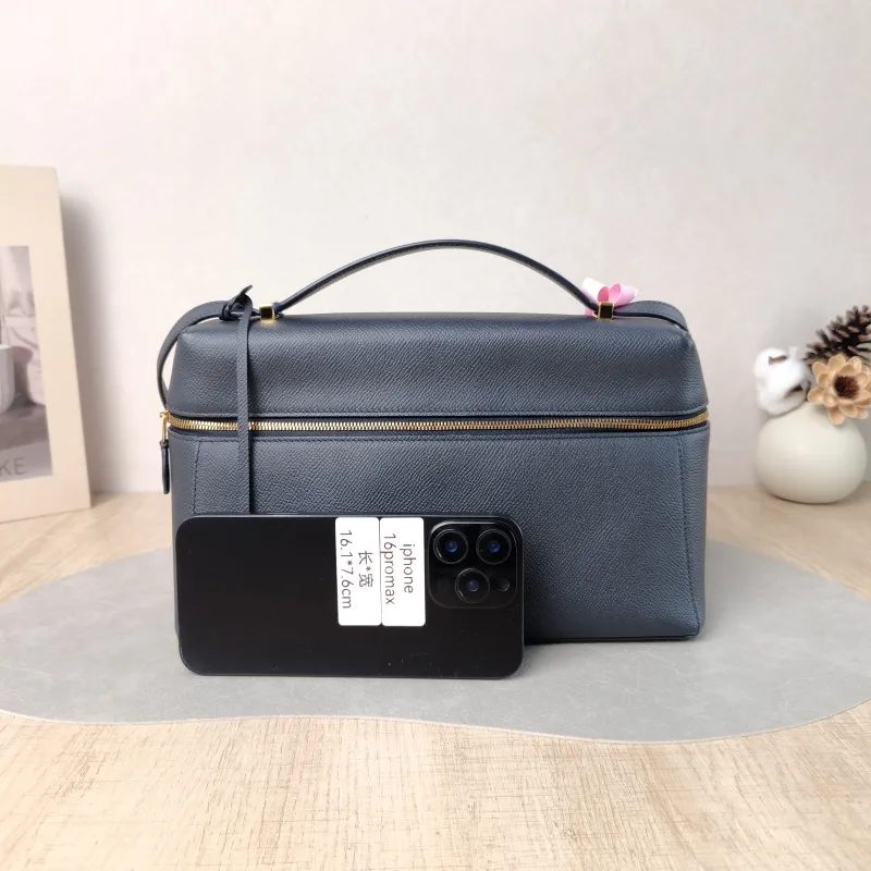 Loro Piana Crossbody Bag Extra Bag L27 Grey Calfskin One Size 27 × 10 × 16 cm — cover view 3 of 6