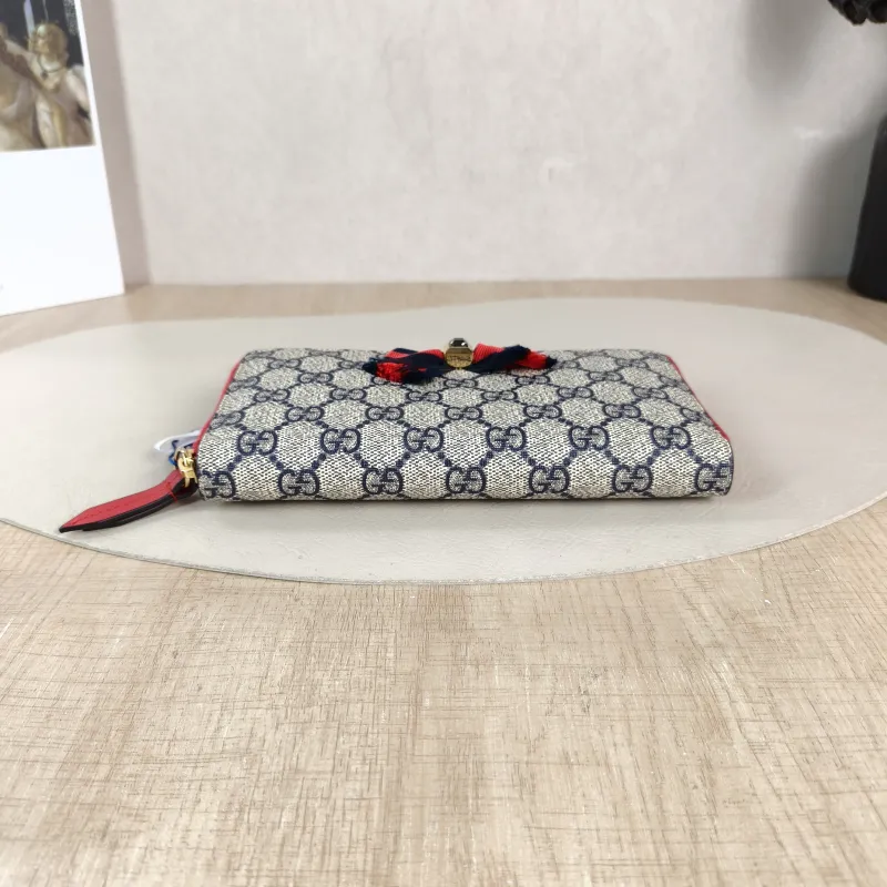 GUCCI Wallet Wallet Blue Monogram PVC 19 × 2.5 × 10 cm — cover view 4 of 5