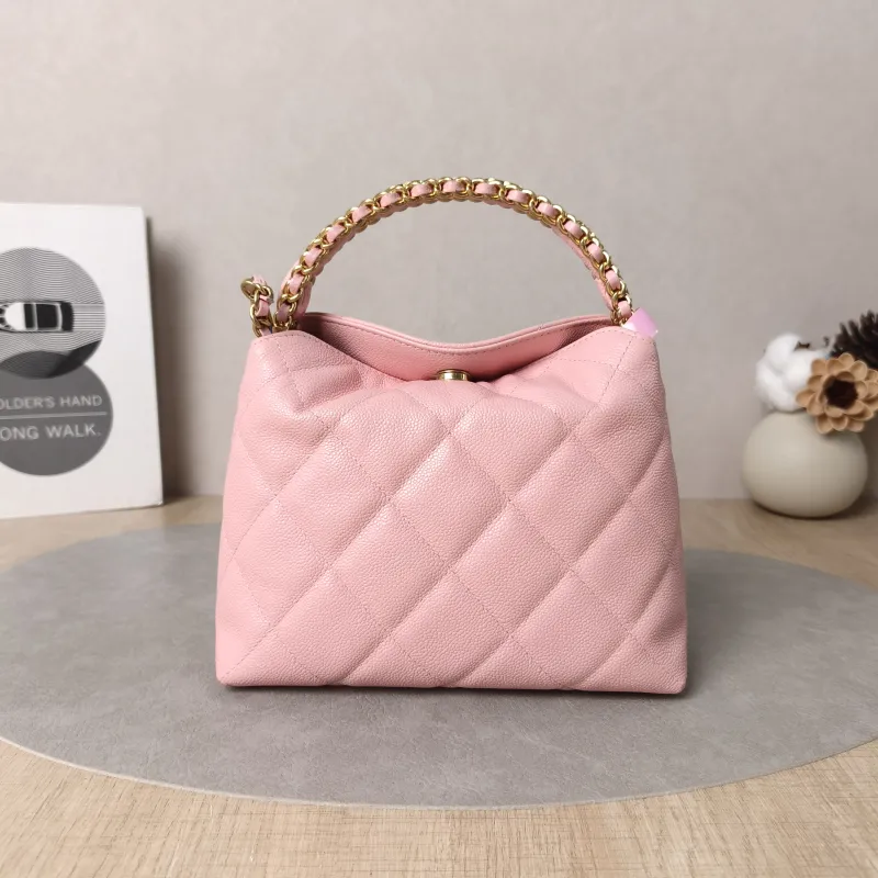 Chanel Crossbody Bag Woven Pink Grained Calfskin One Size18.5 × 7 × 14.5 cm — cover view 5 of 6