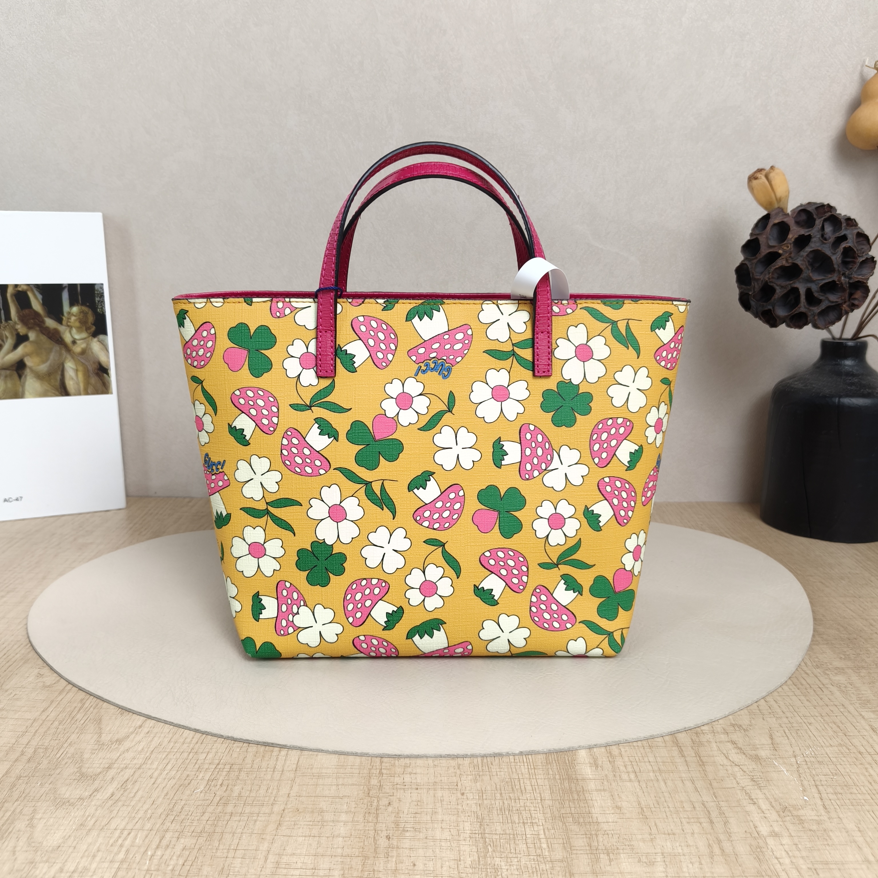 GUCCI Top Handle Bag tote Yellow PVC One Size20 × 10 × 20 cm — cover view 2 of 5