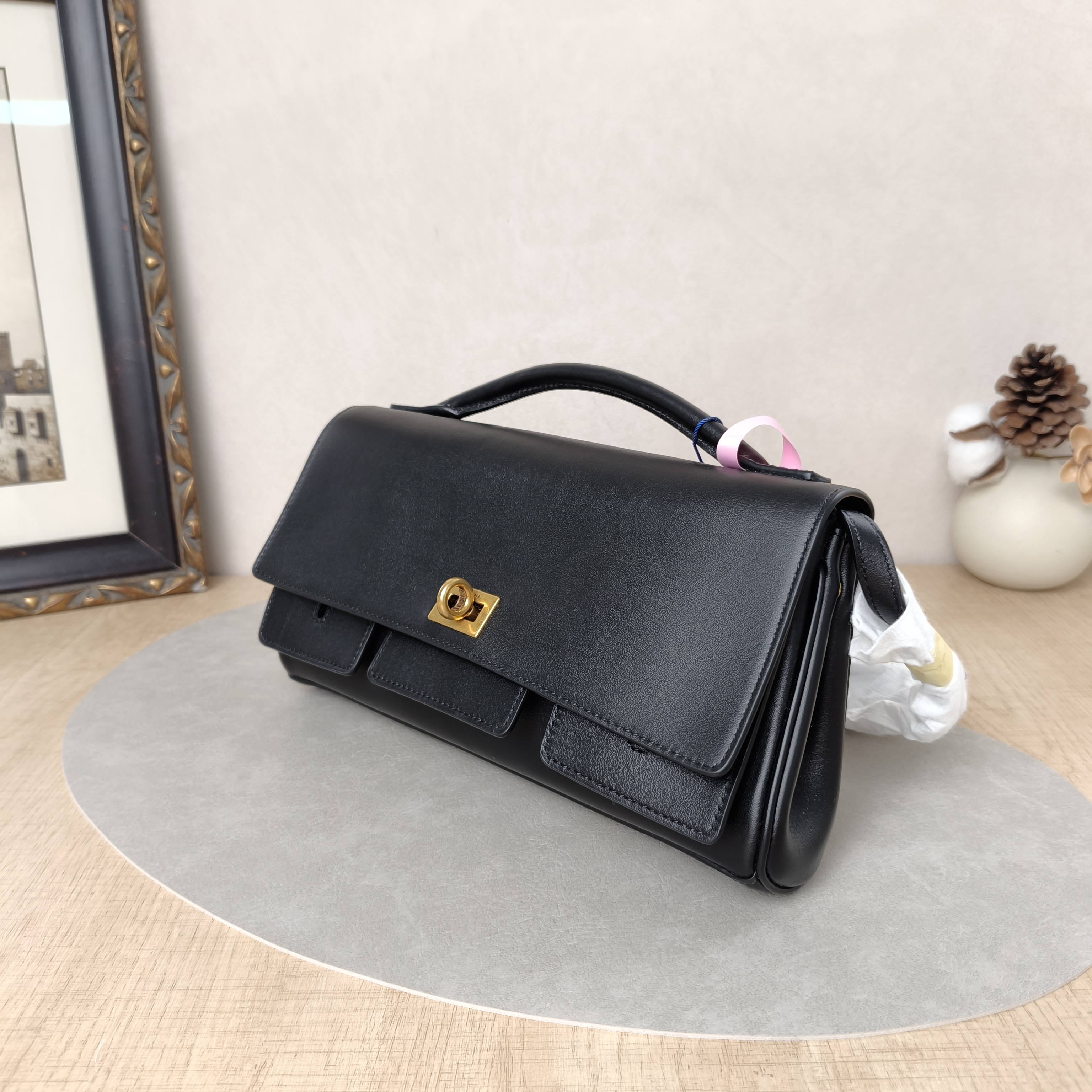 BALENCIAGA Crossbody Bagbel air Top Handle Crossbody Bag Black Calfskin One Size25.5 × 5 × 15.5 cm — cover view 4 of 5