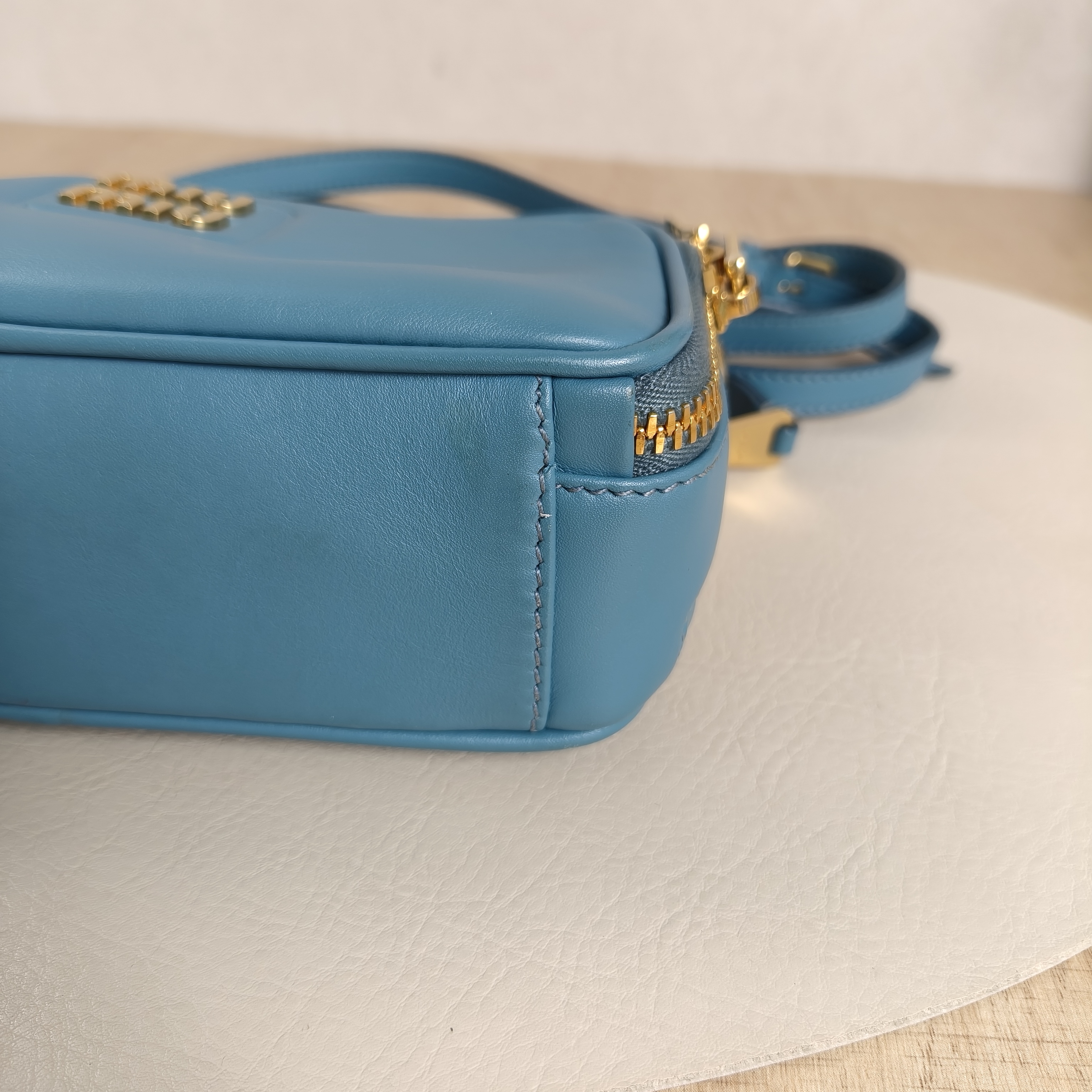 Miumiu Shoulder Bag Camera Bag Blue Calfskin Small18.5 × 6 × 10 cm — cover view 6 of 11