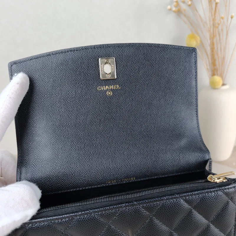 Chanel Backpack Backpack Black Grained Calfskin One Size 18.2 × 4 × 14 cm — detail view 13 of 13