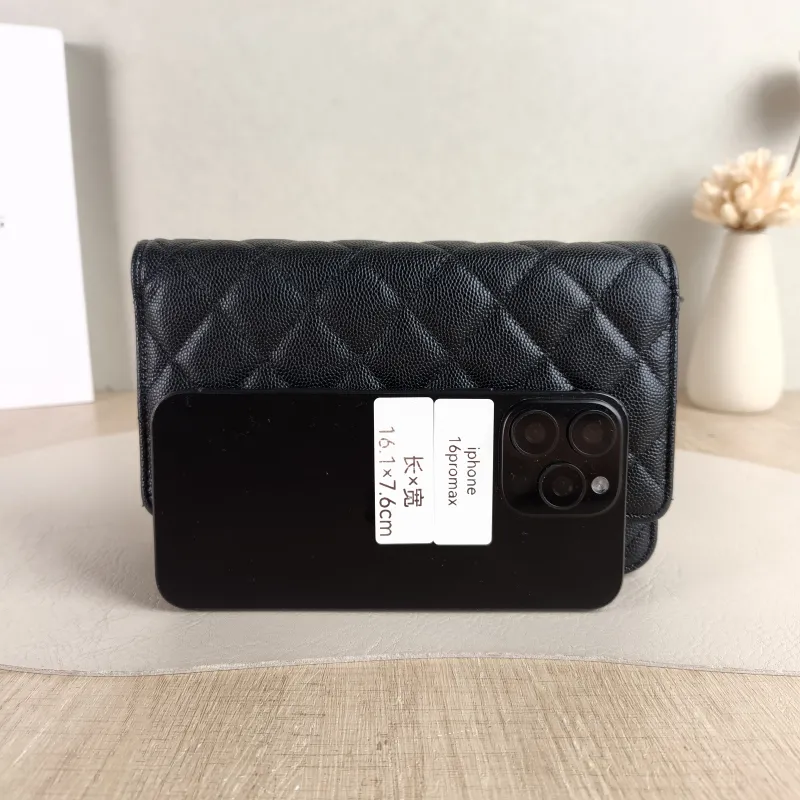 Chanel Crossbody Bag CF WOCWOC Bag coco Black Grained Calfskin Mini 19.2 × 3.5 × 12.3 cm — cover view 5 of 6