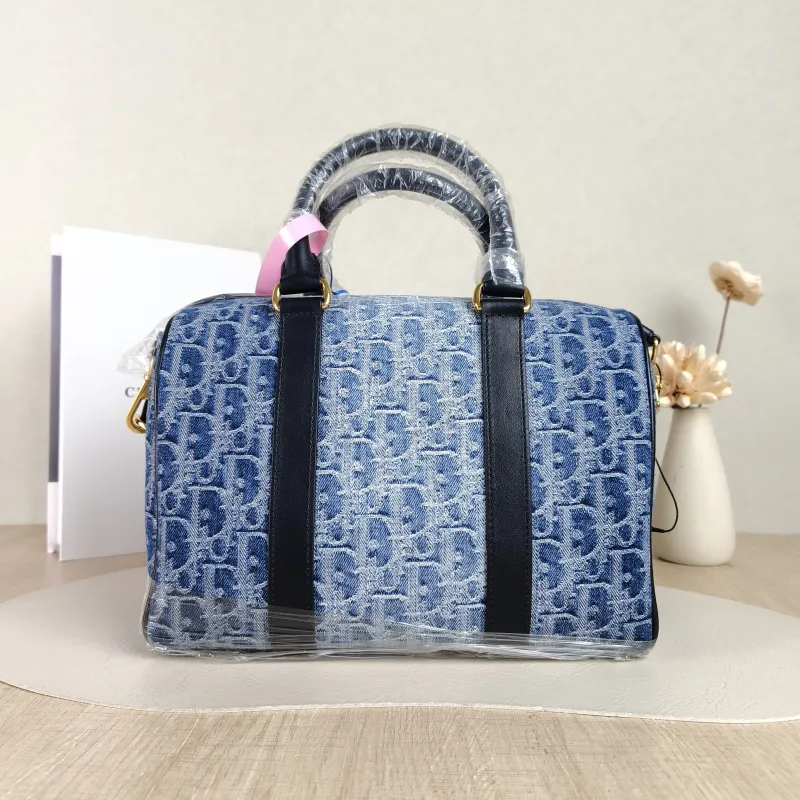 DIOR Top Handle Bag Groove 25 Top Handle Bag Blue Medium 25 × 16 × 19 cm — cover view 3 of 5