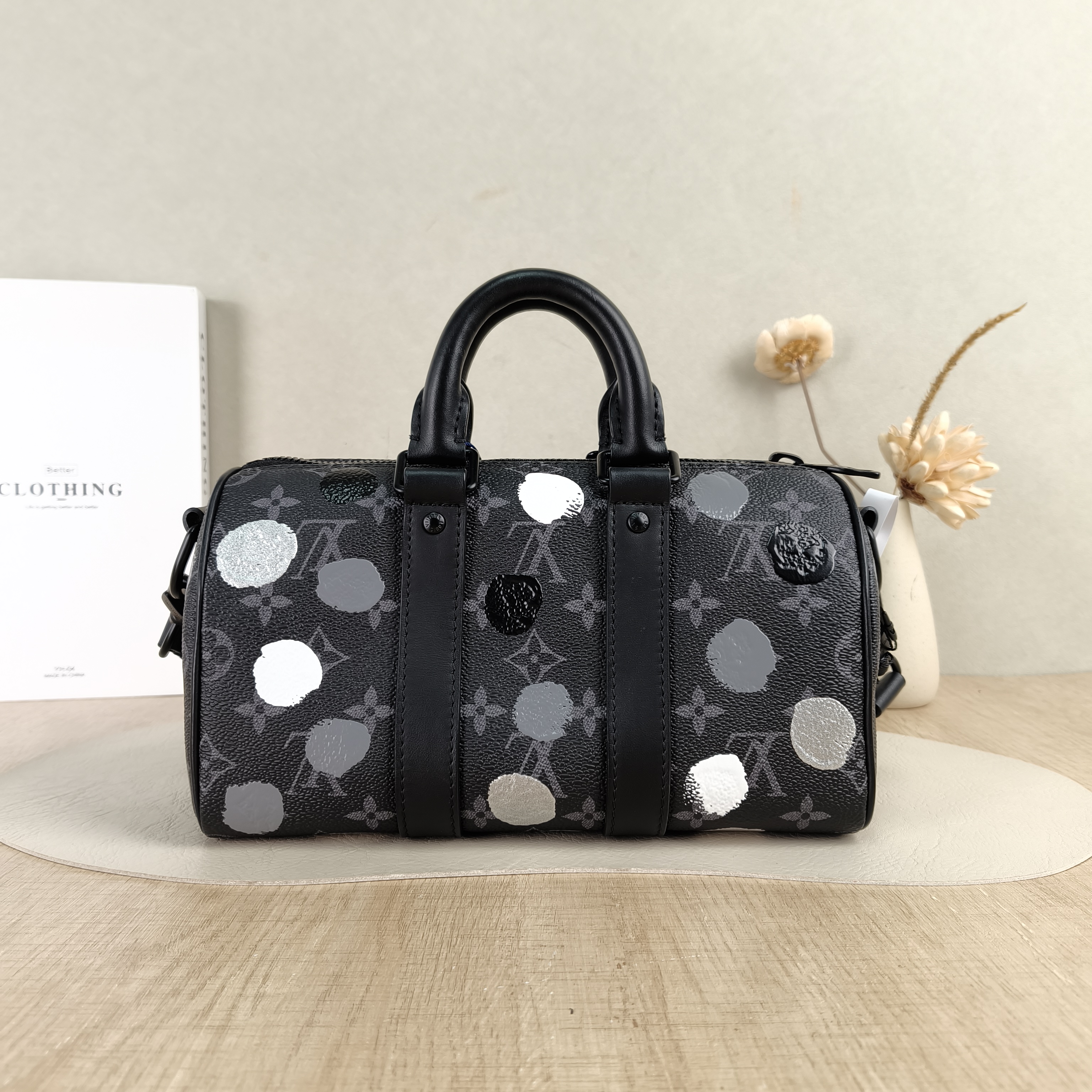 Louis Vuitton Crossbody Bag Keepall 25 - PVC Medium25 × 11 × 15 cm Leather Tag — cover view 6 of 6