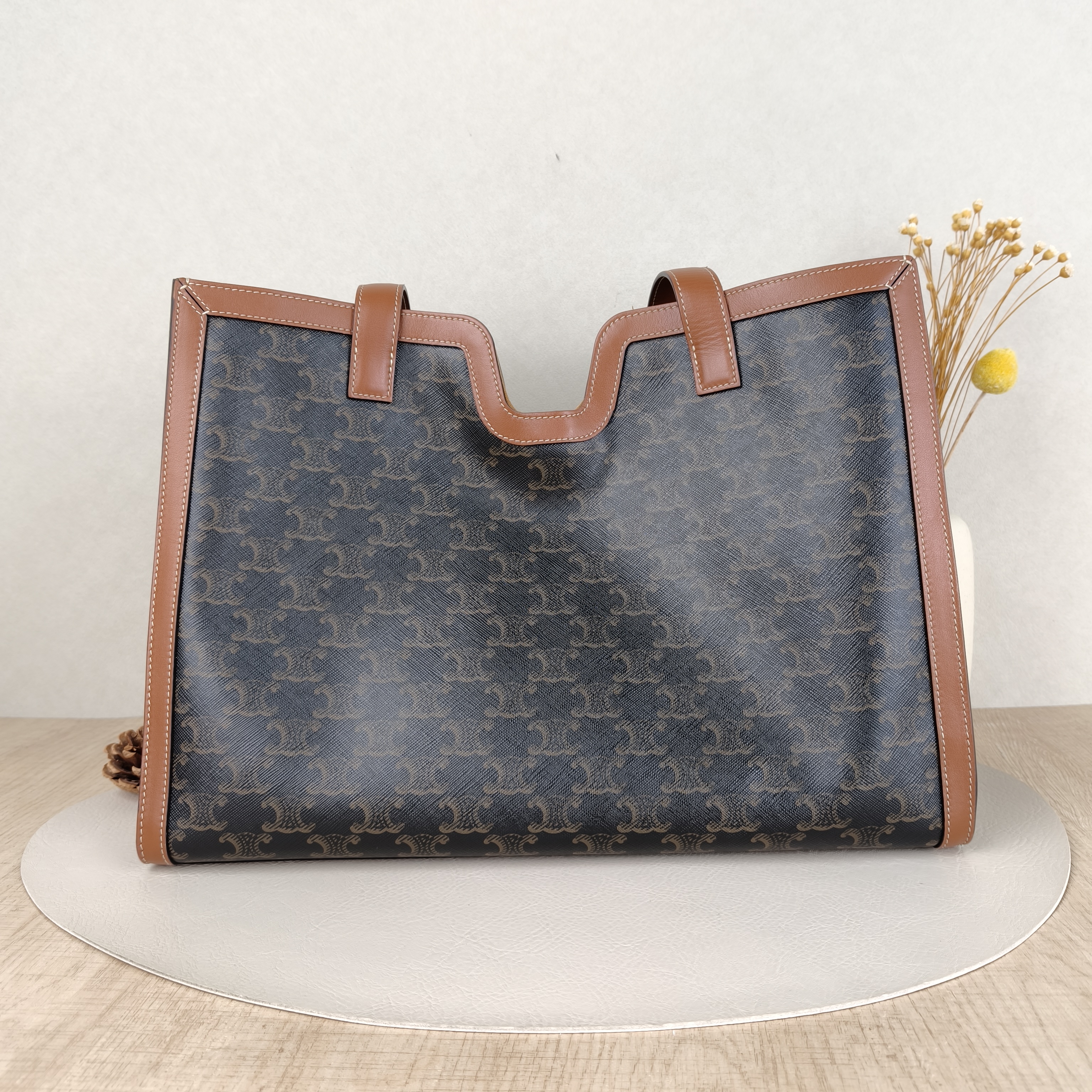CELINE Shoulder Bag Cabas 16 Tote Bag Monogram PVC Large37 × 14 × 26 cm — cover view 3 of 5