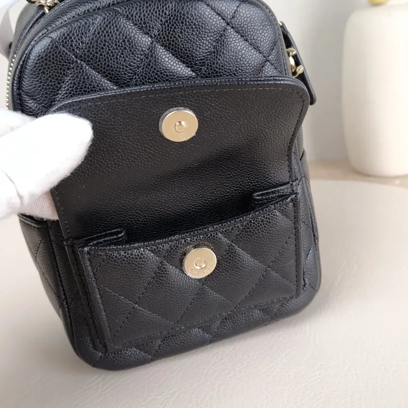 Chanel Backpack mini Backpack Collection Black Grained Calfskin One Size 13 × 9 × 18 cm — detail view 10 of 13