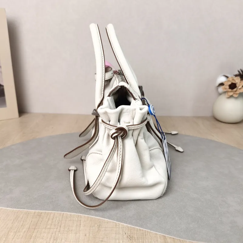 PRADA Crossbody Bag Karin Tote Bag White Calfskin Small 24 × 9 × 14 cm — detail view 11 of 11