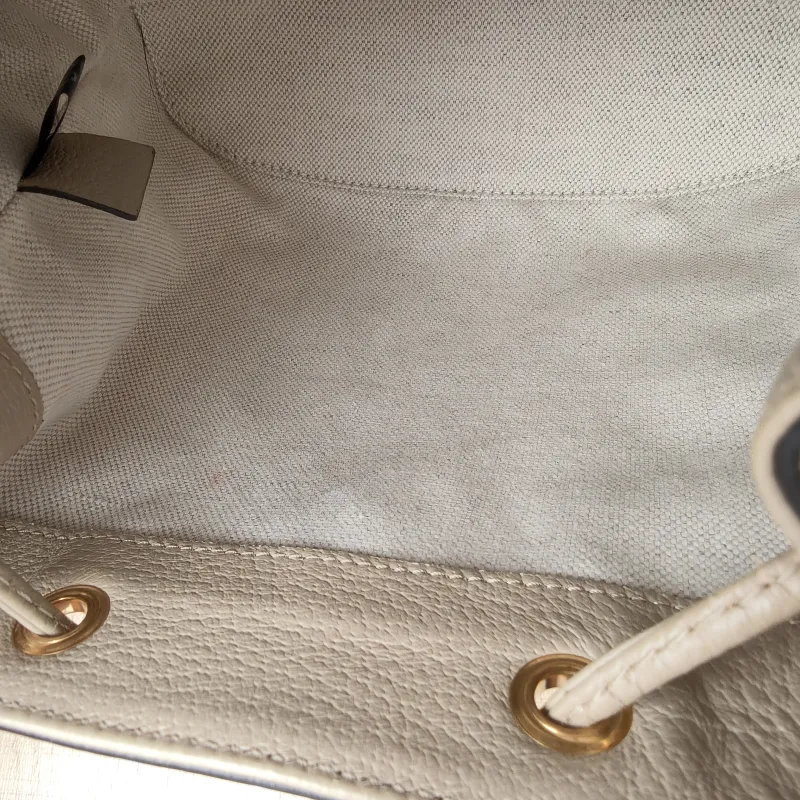 GUCCI Backpack ophidia g Backpack White Monogram PVC Mini 20.5 × 12 × 20 cm — detail view 6 of 12