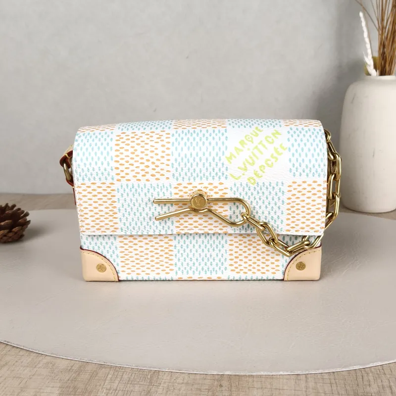 Louis Vuitton Crossbody Bag Steamer Box Blue · PV Cmini18 × 6.5 × 11 cm